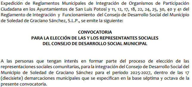 CONVOCATORIA