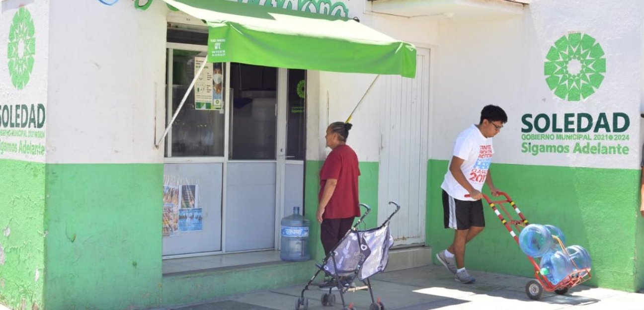 Purificadoras gratuitas en Soledad apoyarán a familias capitalinas con agua para su consumo