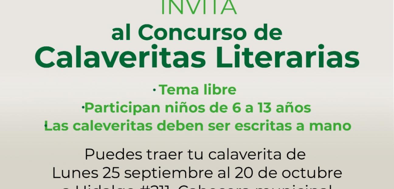Ayuntamiento de Soledad invita a niñas y niños a Concurso de Calaveritas Literarias