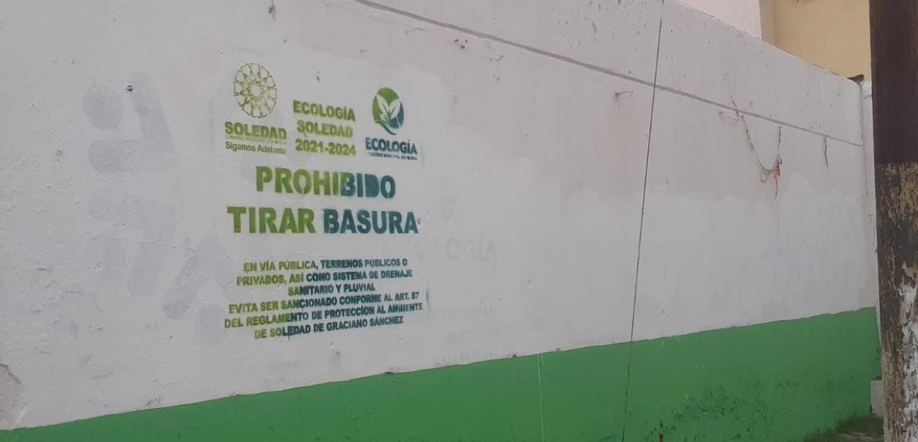 Ecología de Soledad redobla colocación de letreros informativos ecológicos