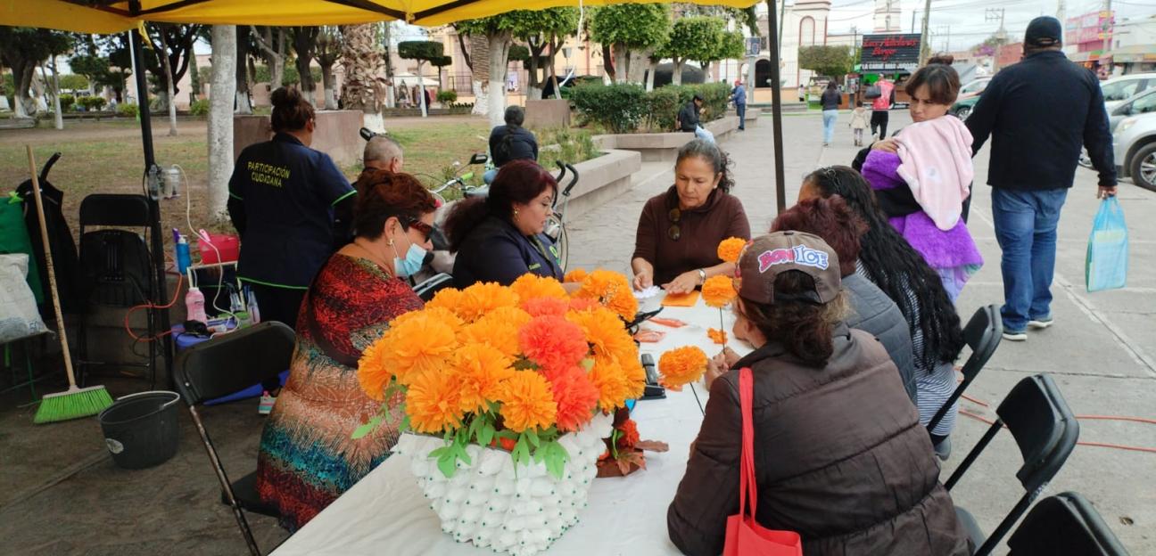 Con respuesta favorable, concluyen talleres de flor de cempasúchil, en Soledad
