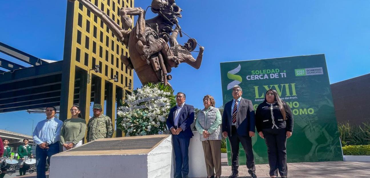 Gobierno Municipal de Soledad conmemora el LXVII aniversario luctuoso del líder agrario Graciano Sánchez Romo